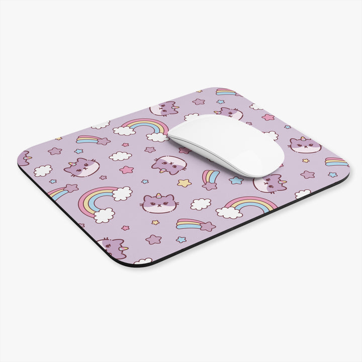 Purple Cats and Rainbows Mouse Pad