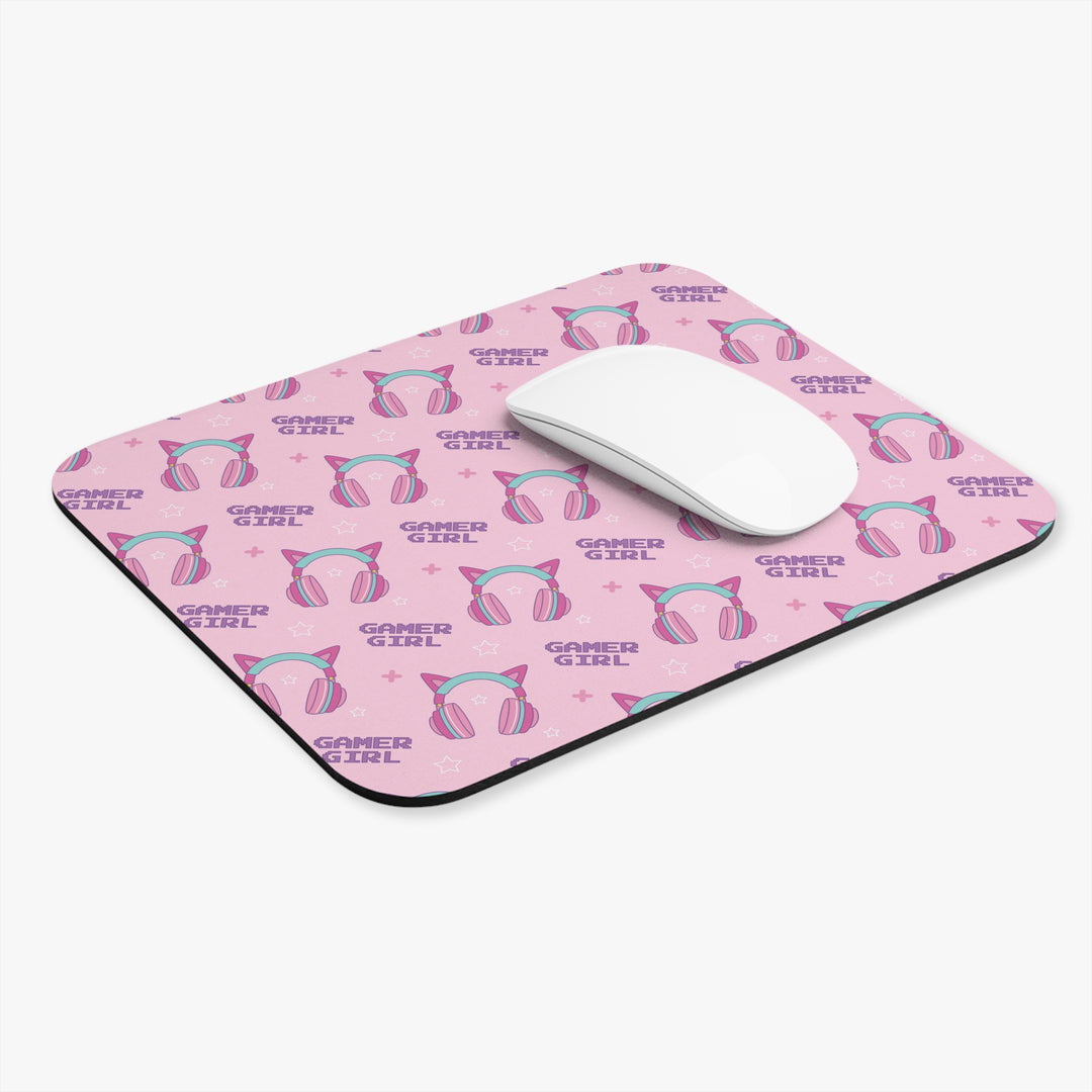 Cat Gamer Girl Mouse Pad