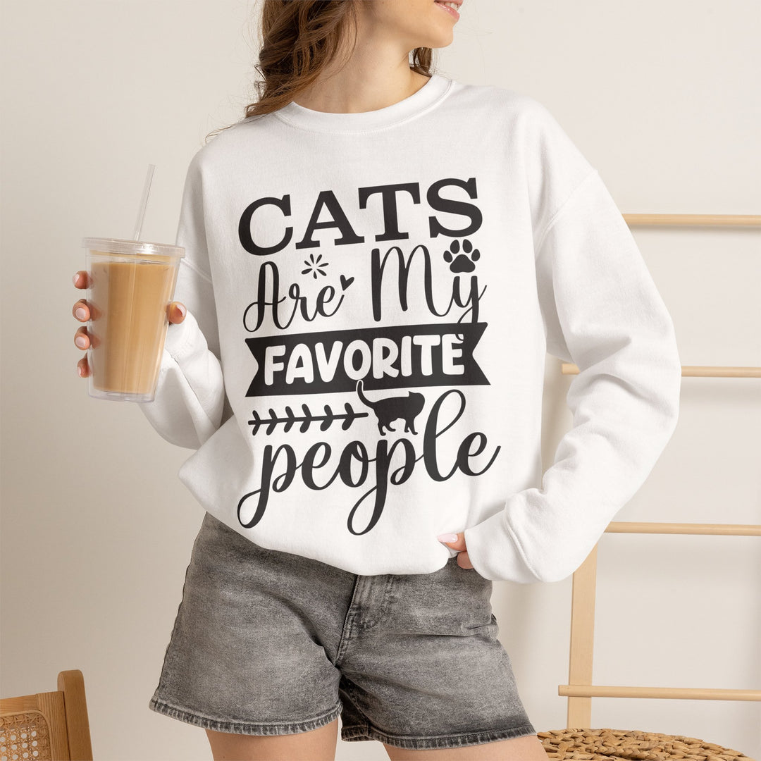 Cats Are My Favorite People Crewneck Sweatshirt