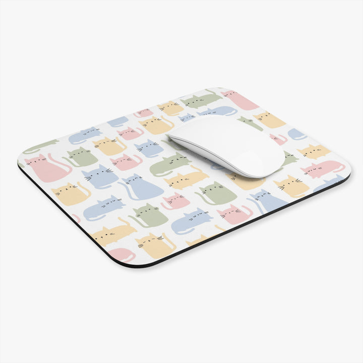 Pastel Cat Mouse Pad
