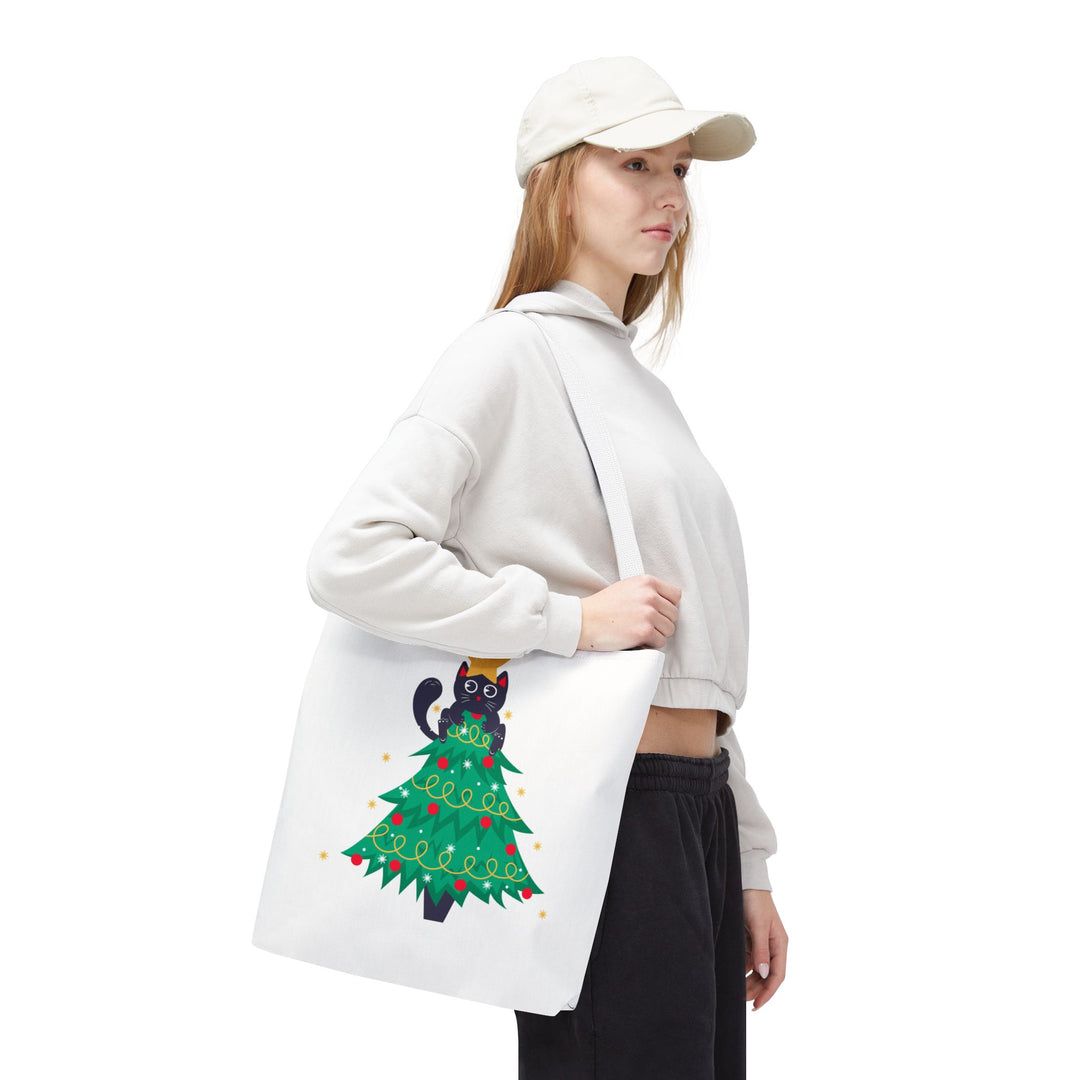 Cat Christmas Tree Tote Bag