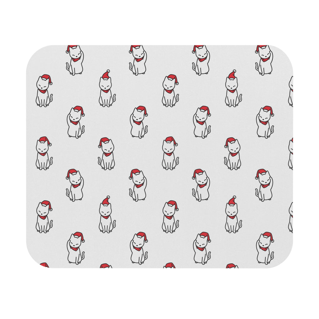 Santa Hat Cat Mouse Pad
