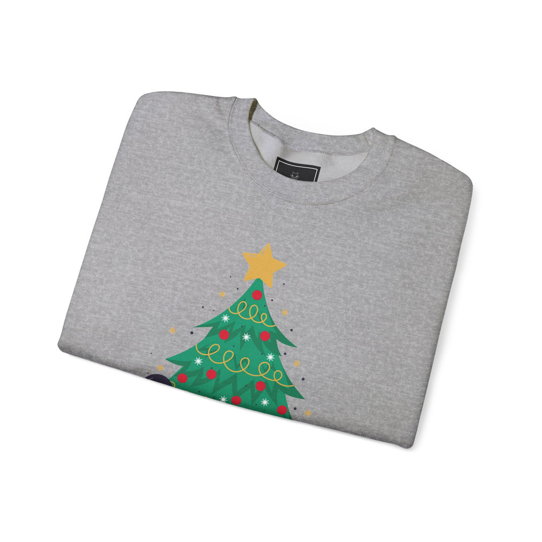 Mischievous Christmas Kitty Crewneck Sweatshirt