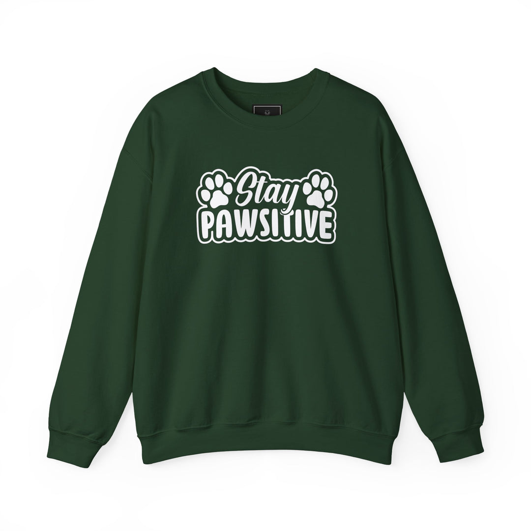 Stay Pawsitive Unisex Crewneck Sweatshirt