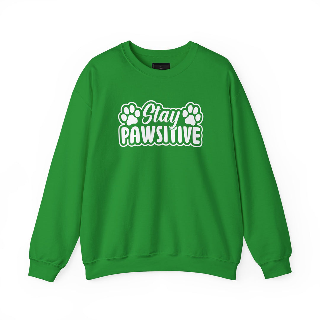 Stay Pawsitive Unisex Crewneck Sweatshirt