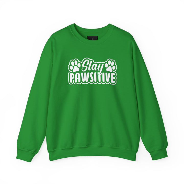 Stay Pawsitive Unisex Crewneck Sweatshirt