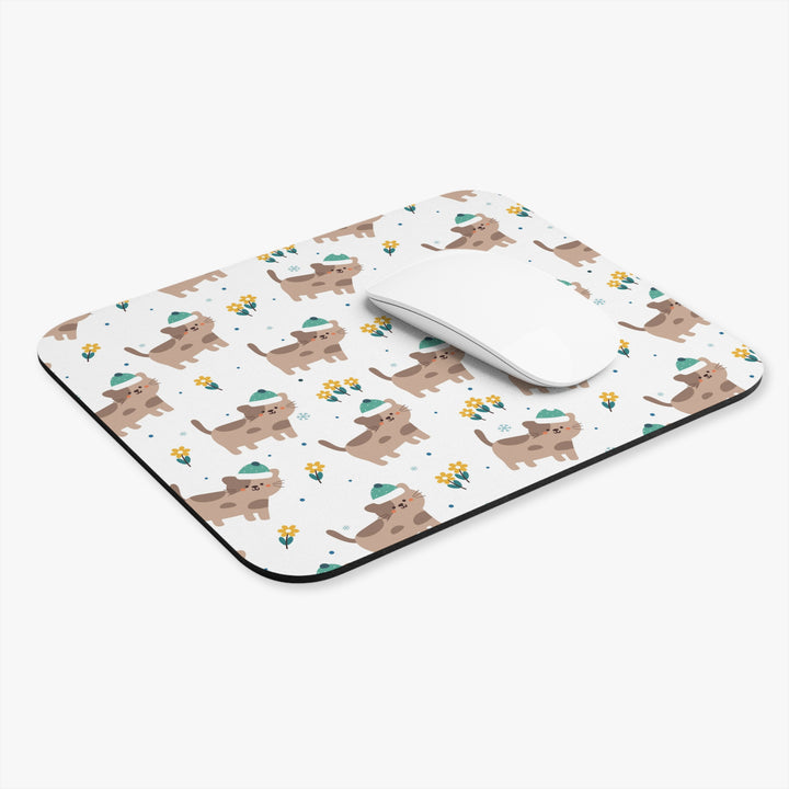 Stocking Hat Cat Mouse Pad