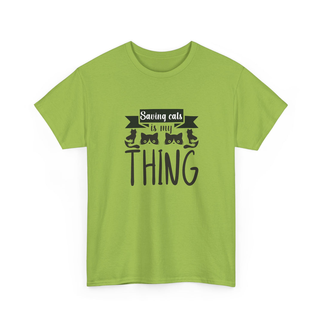 Saving Cats Is My Thing Cotton Tee
