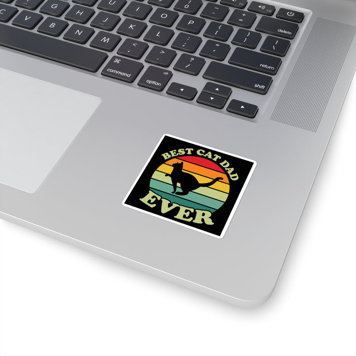 Best Cat Dad Ever Square Sticker