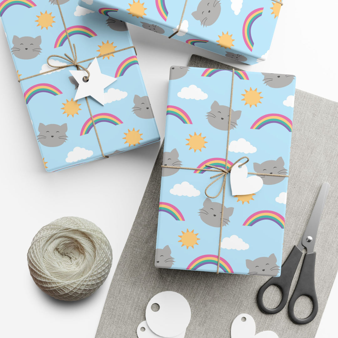 Blue Sky Kitty Gift Wrap
