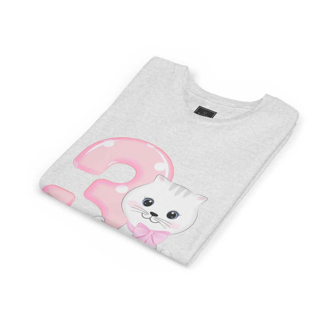 Happy 3rd Birthday Cat Youth Short Sleeve Tee
