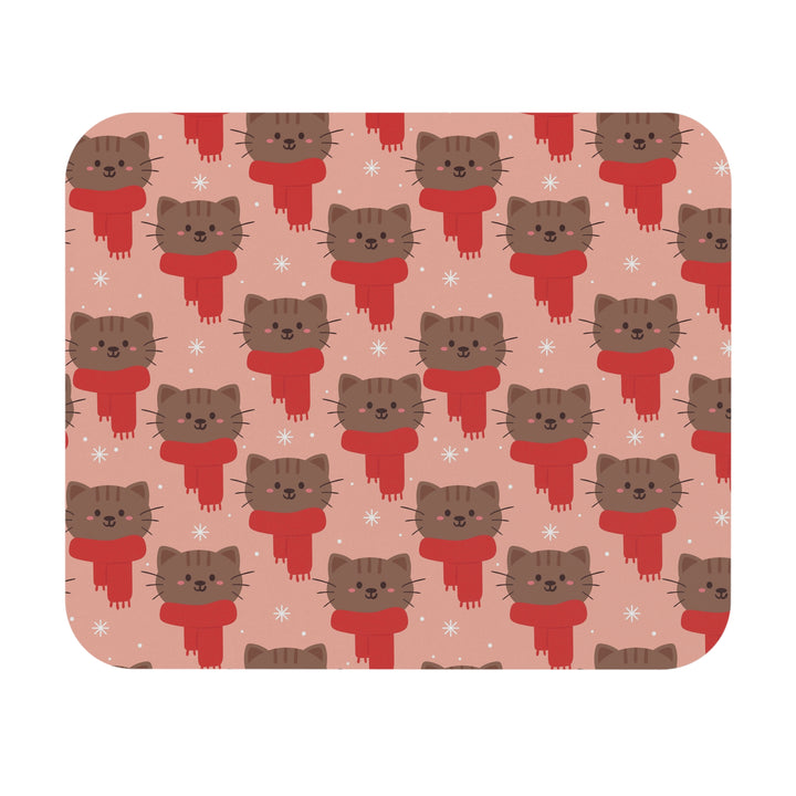 Winter Scarf Cat Mouse Pad