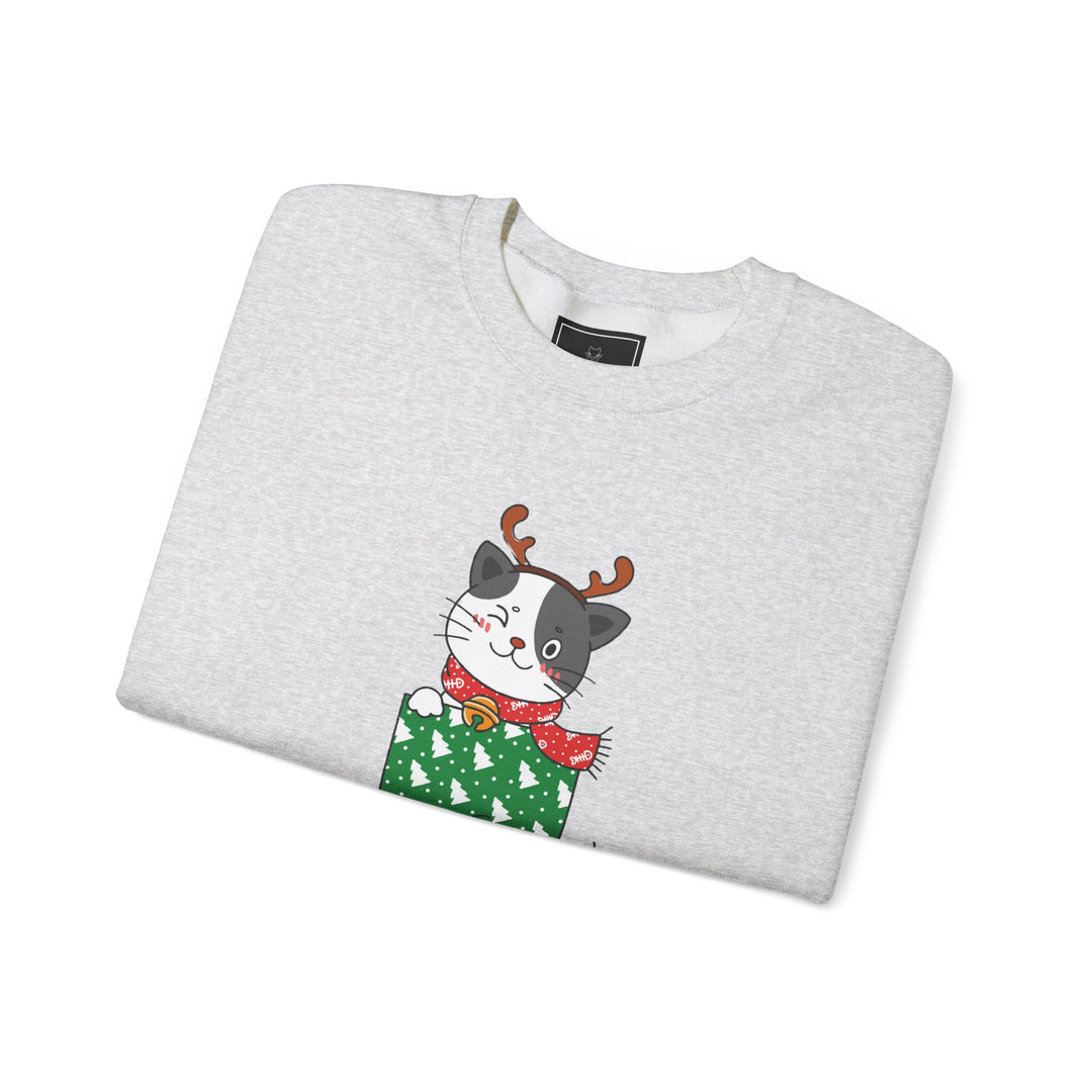 Gift Wrapped Cat Crewneck Sweatshirt