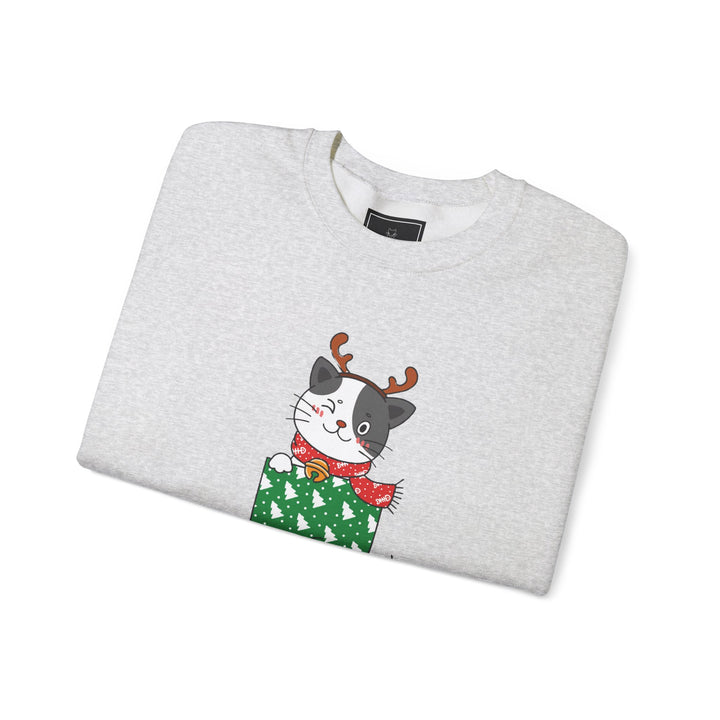 Gift Wrapped Cat Crewneck Sweatshirt