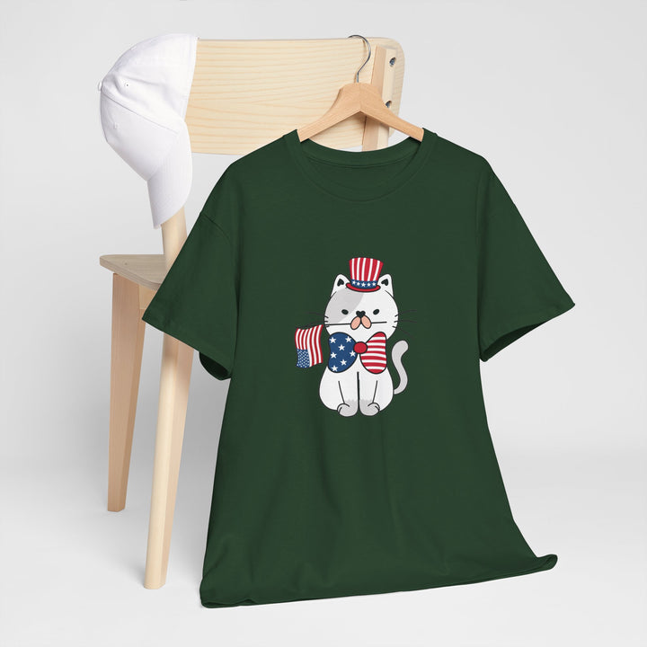 Patriotic Cat Cotton Tee