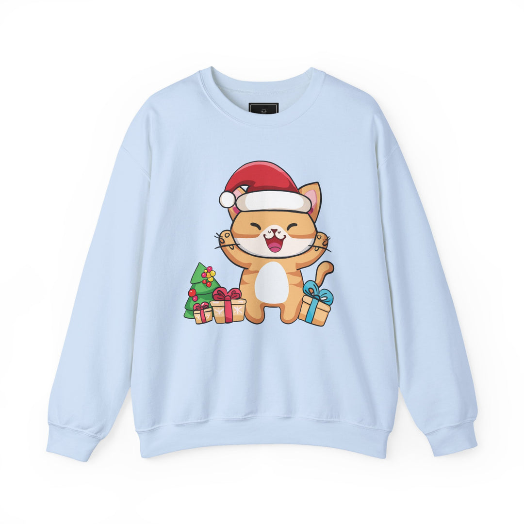Happy Santa Cat Crewneck Sweatshirt