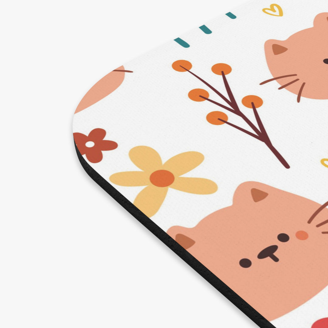 Meow Blossoms Mouse Pad