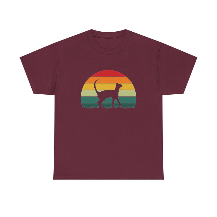 Sunset Cat Cotton Tee