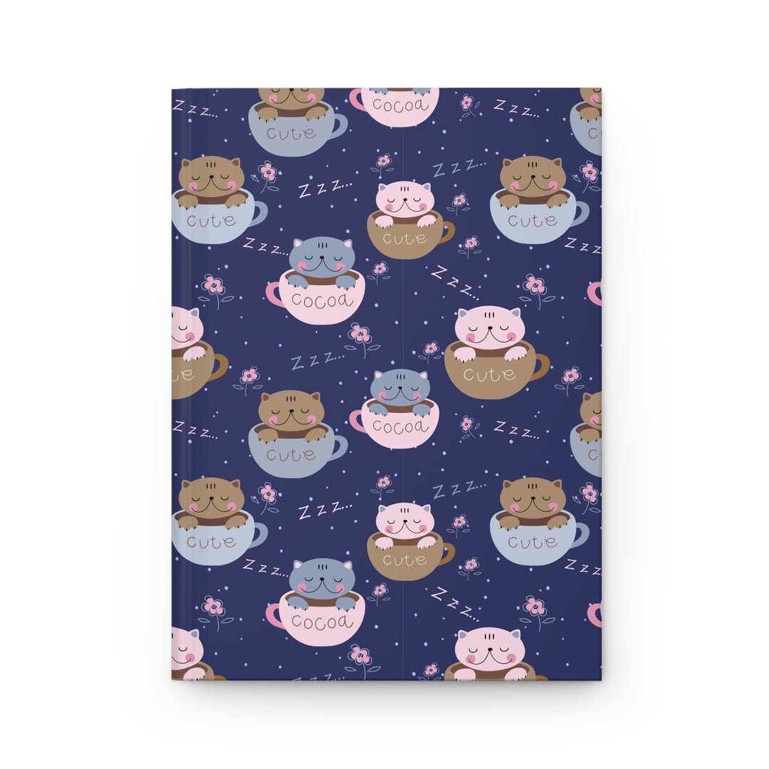 Coffee Lover Cat Hardcover Journal