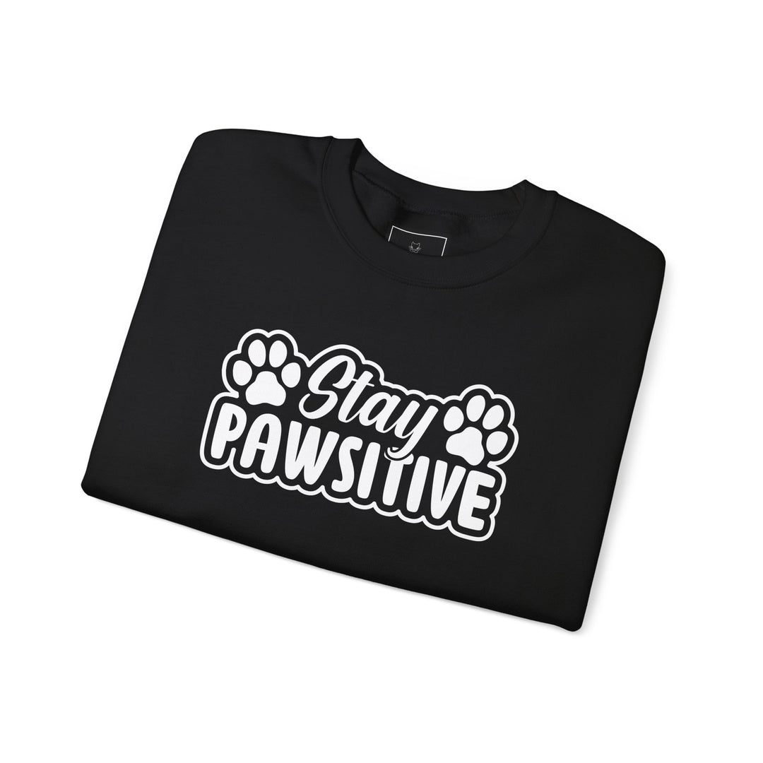 Stay Pawsitive Unisex Crewneck Sweatshirt