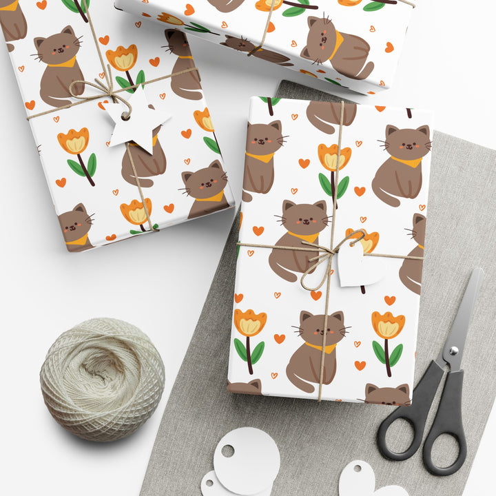 Purrfect Petals Gift Wrap
