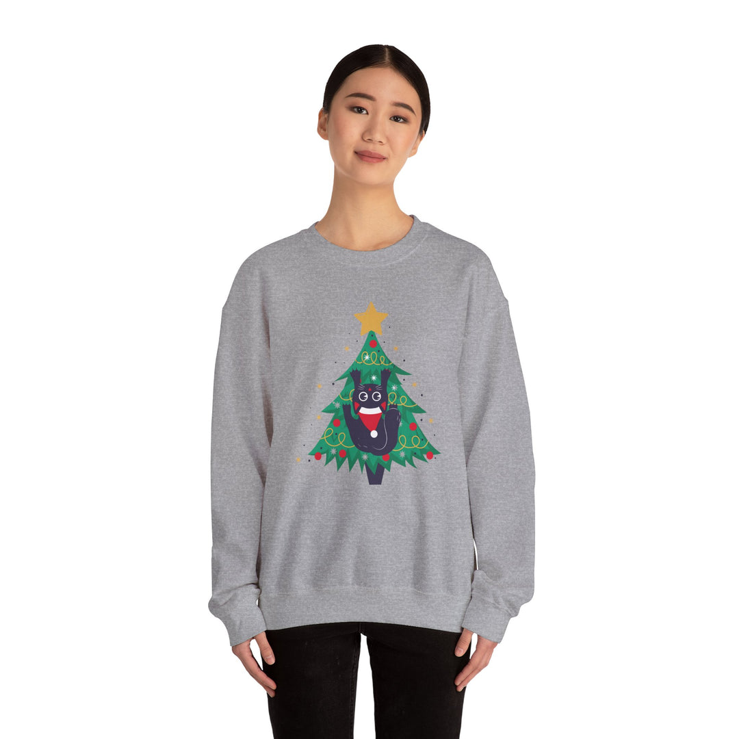 Tree Climbing Kitty Crewneck Sweatshirt