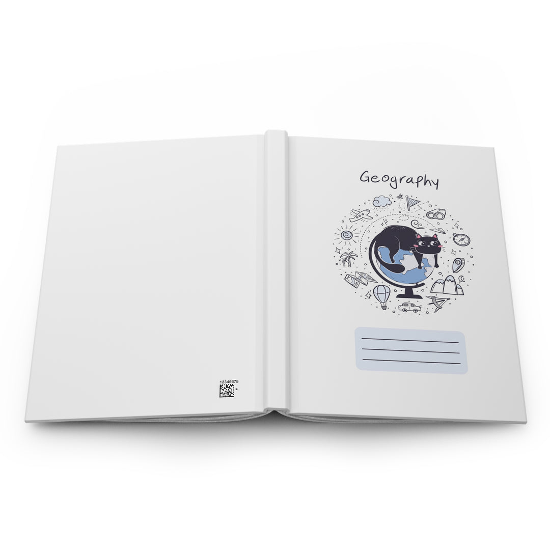 Geography Cat Hardcover Journal