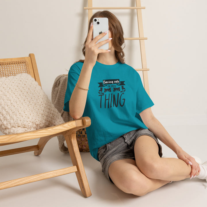 Saving Cats Is My Thing Cotton Tee