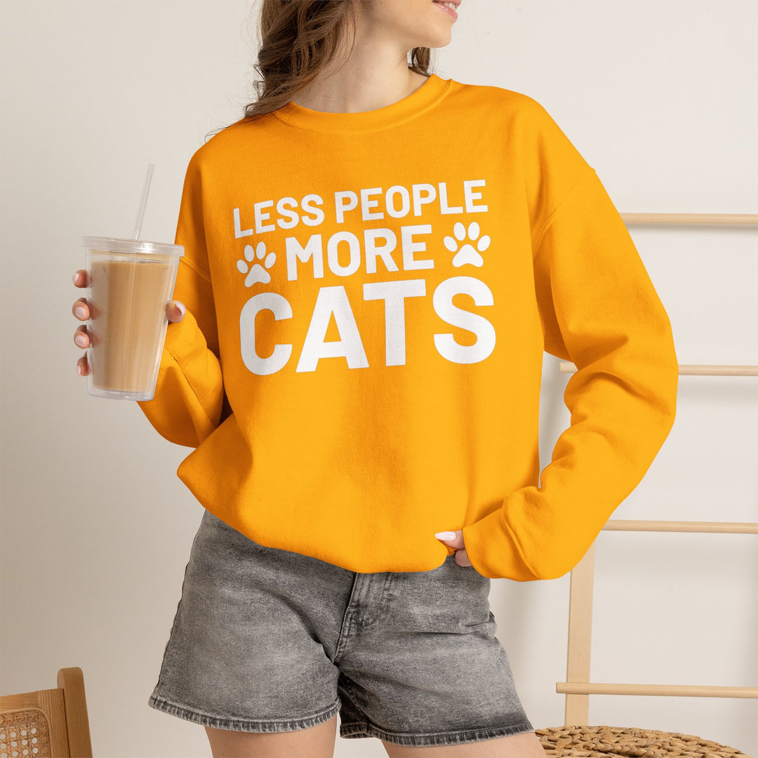 Less People More Cats Crewneck Sweatshirt