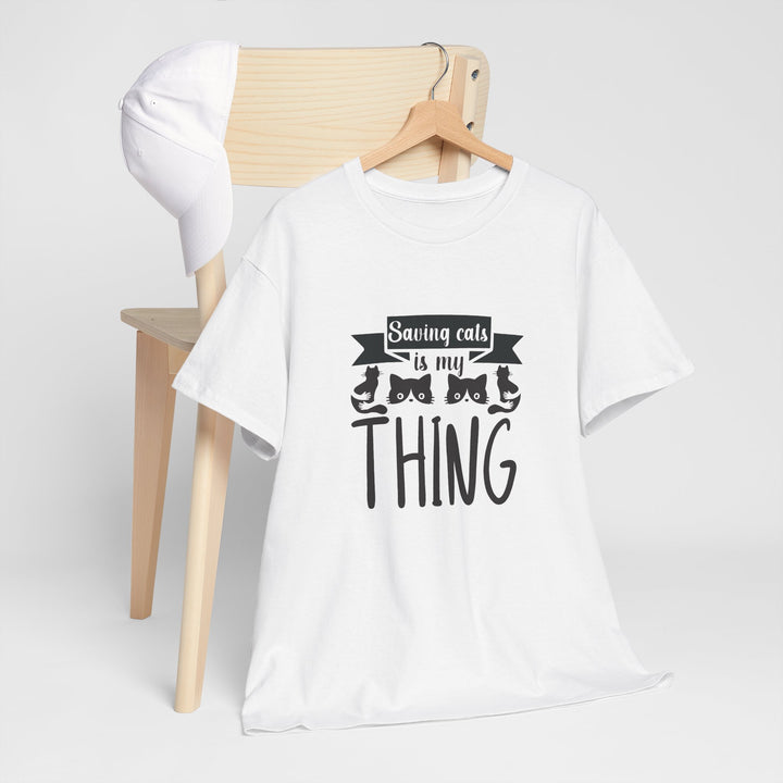 Saving Cats Is My Thing Cotton Tee