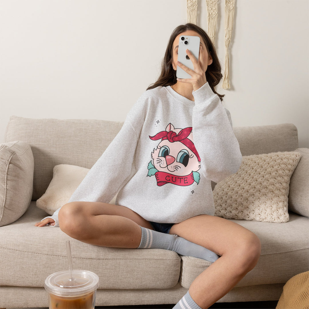 Tattoo Cat Crewneck Sweatshirt