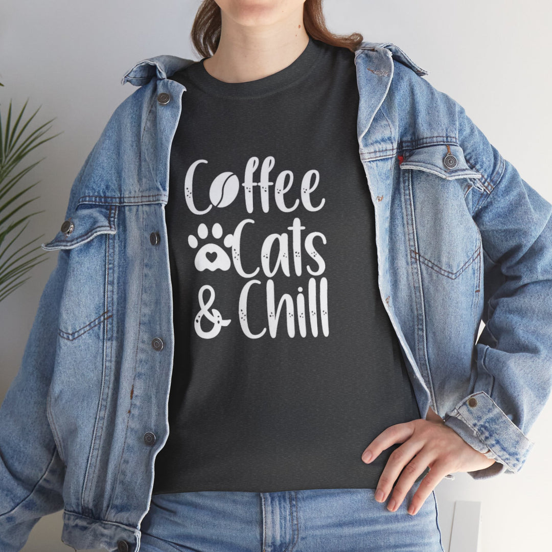 Coffee Cats and Chill Cotton Tee