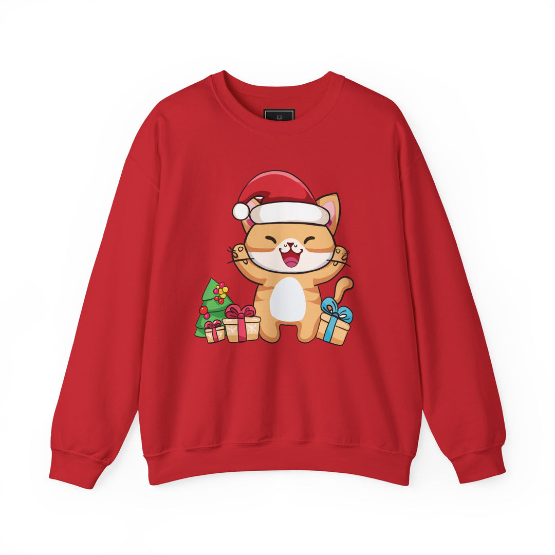 Happy Santa Cat Crewneck Sweatshirt