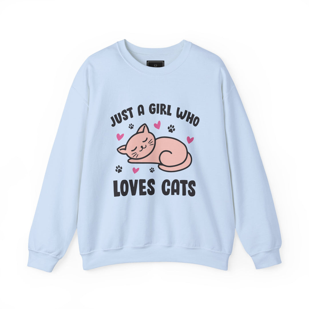 Girl Who Loves Cats Crewneck Sweatshirt