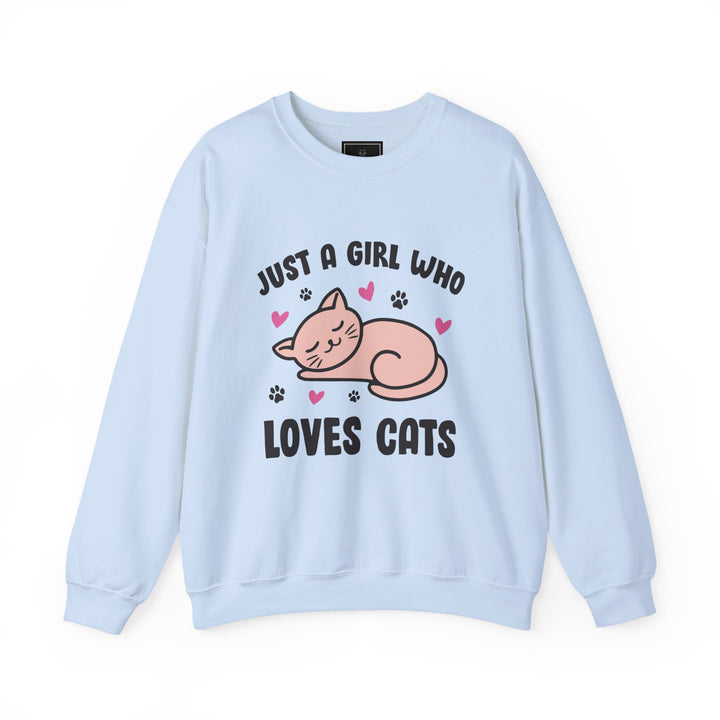 Girl Who Loves Cats Crewneck Sweatshirt