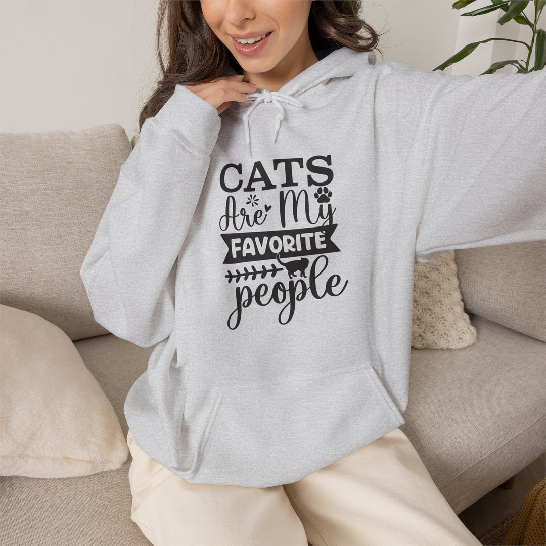 Cats Are My Favorite People Hooded Sweatshirt