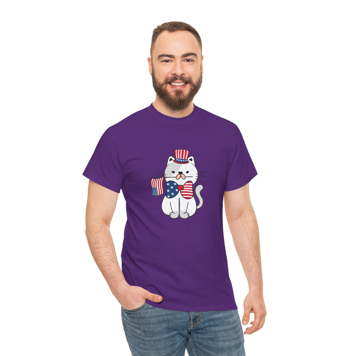 Patriotic Cat Cotton Tee
