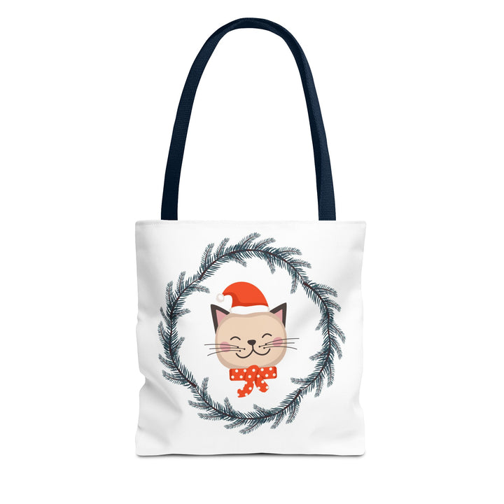 Vintage Christmas Cat Tote Bag
