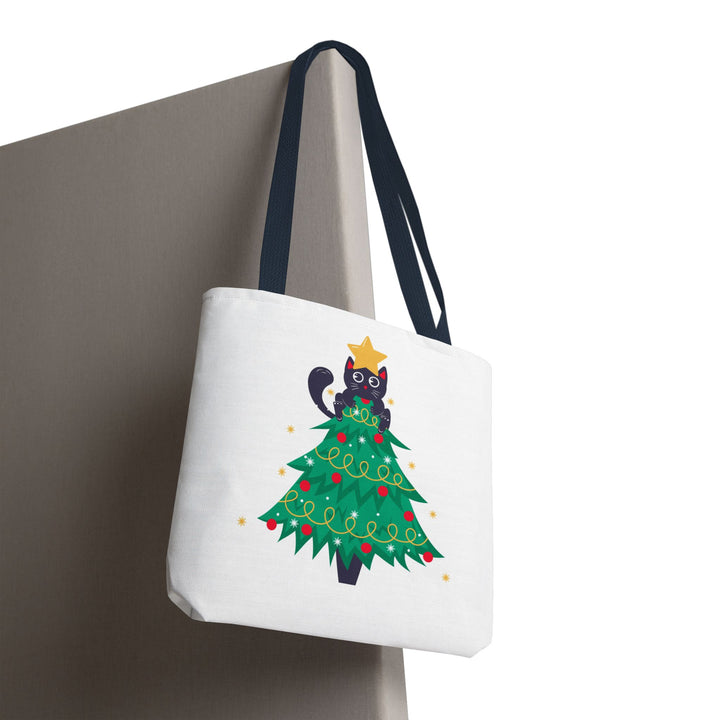 Cat Christmas Tree Tote Bag