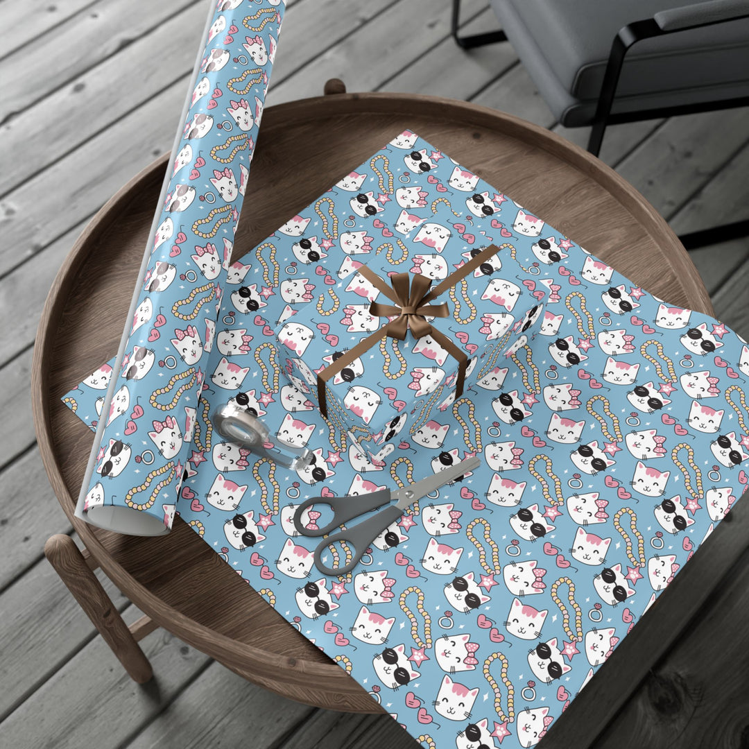 Cats and Pearls Gift Wrap