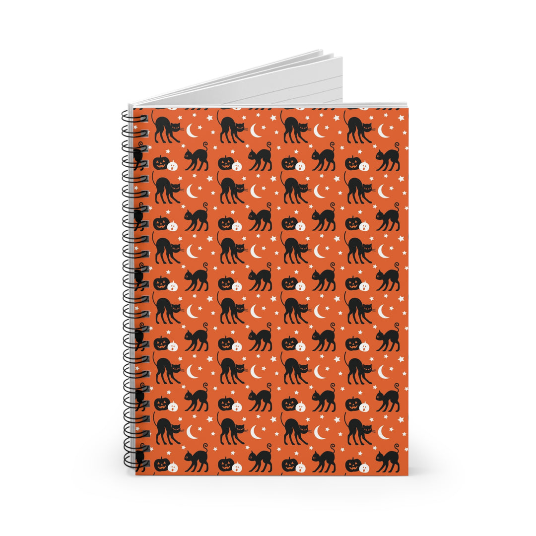 Black Cats and Pumpkins Spiral Notebook