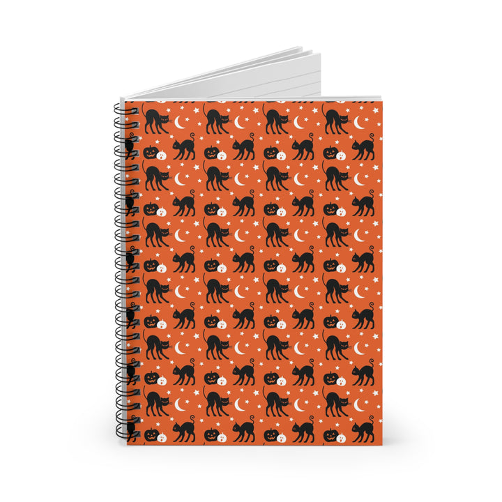 Black Cats and Pumpkins Spiral Notebook