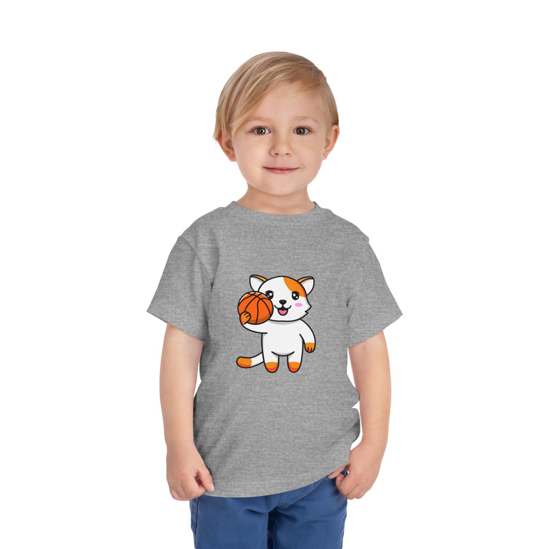 Basketball Cat Toddler Tee
