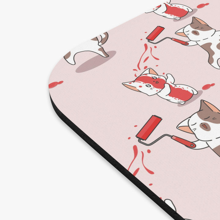 Paint Fight Cat Mouse Pad