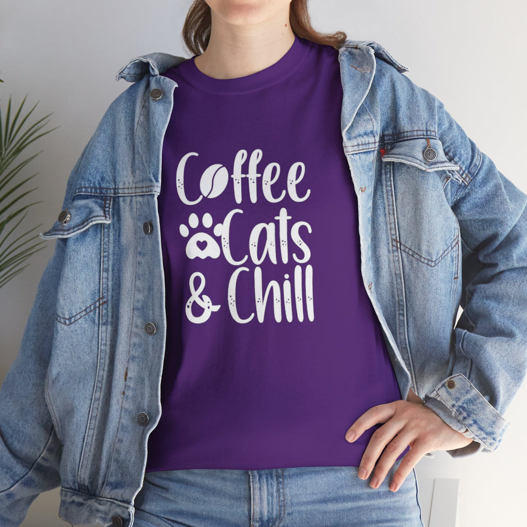 Coffee Cats and Chill Cotton Tee