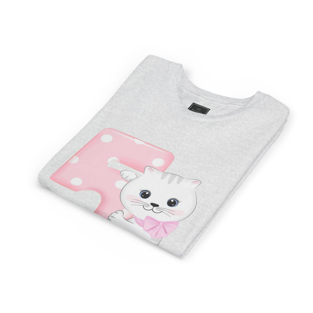 Happy 5th Birthday Cat Youth Short Sleeve Tee