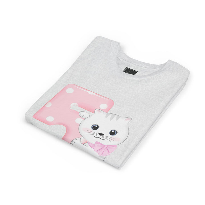 Happy 5th Birthday Cat Youth Short Sleeve Tee