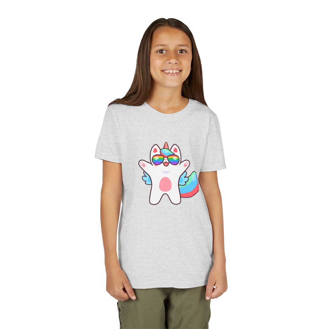 Caticorn Party Time Youth Short Sleeve Tee