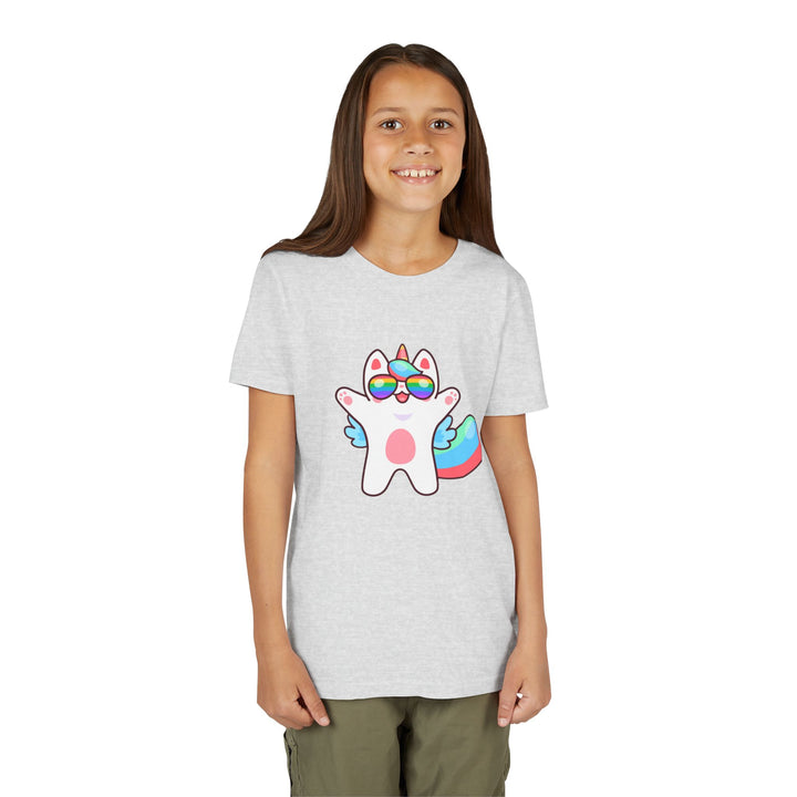 Caticorn Party Time Youth Short Sleeve Tee