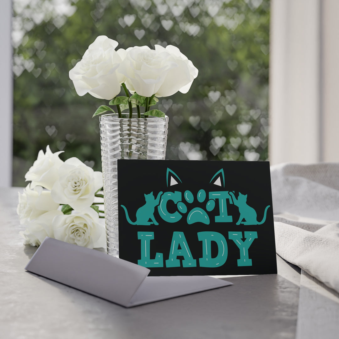 Cat Lady Greeting Card